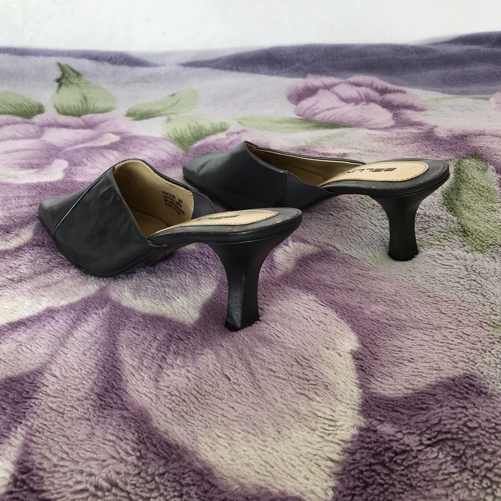 Bellini Heeled Leather Mules - Picture 6 of 13